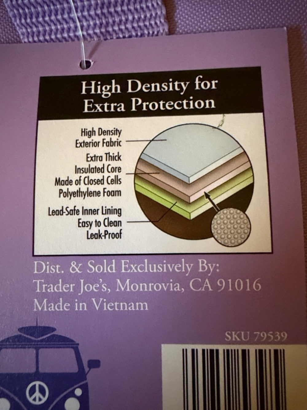 Trader Joe's Lavender and Deep Purple Tote Bag - Picture 3 of 10